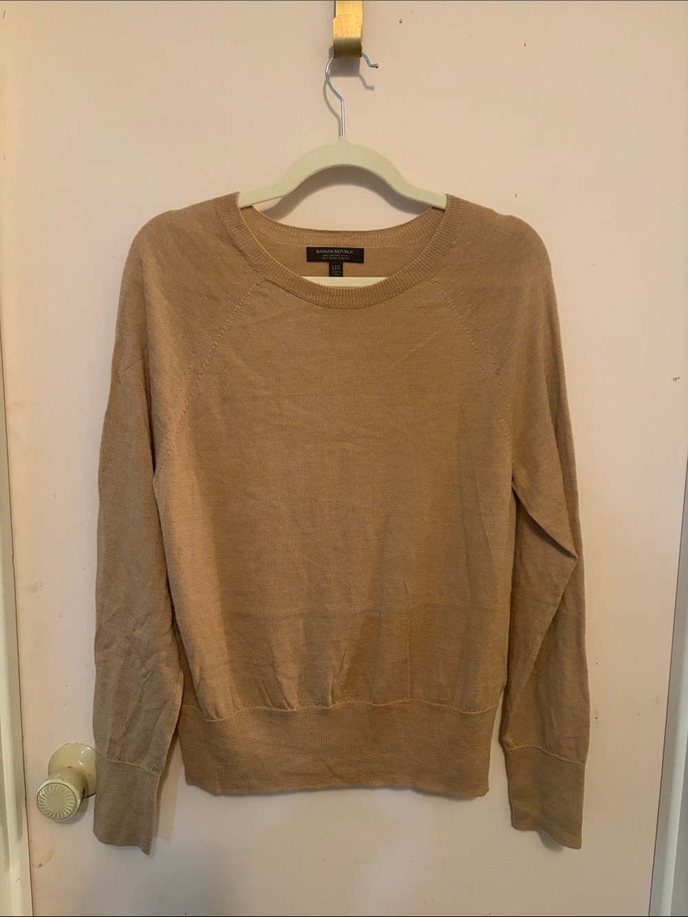 Banana Republic Women's Scoopneck Sweater in Tan